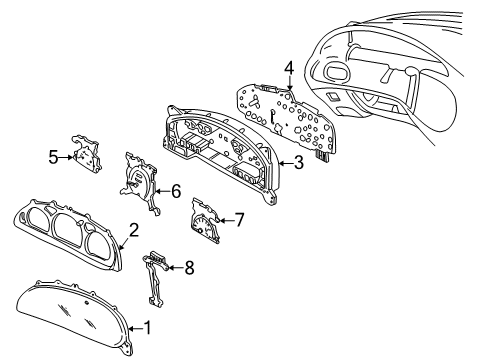 2004 Mercury Sable Instruments & Gauges Diagram