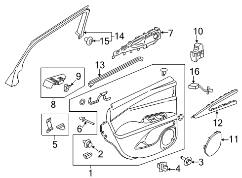 2020 Lincoln Nautilus APPLIQUE - DOOR TRIM PANEL Diagram for KA1Z-78275A36-JA