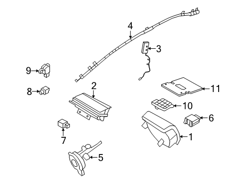 2011 Ford Focus Air Bag Components Diagram