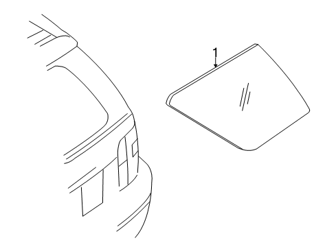 2008 Ford Taurus X Quarter Panel - Glass & Hardware Diagram