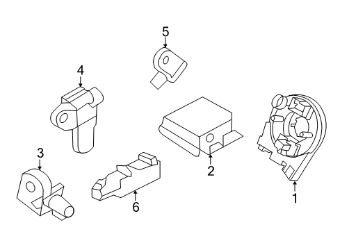 2012 Ford Explorer Sensor Assembly - Air Bag Diagram for BB5Z-14B321-A