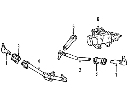 1999 Ford F-350 Super Duty End - Spindle Rod Connecting Diagram for AC3Z-3A130-N