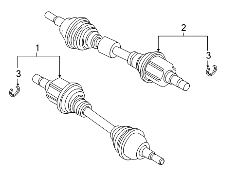 2013 Ford Focus Front Axle Shaft Diagram for CM5Z-3B437-A