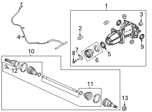 2015 Lincoln MKC Axle Components - Rear Diagram