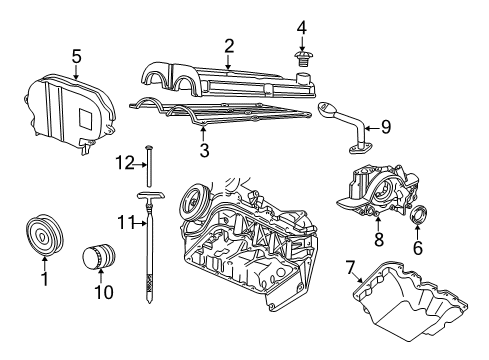 2005 Mercury Mariner Engine Parts & Mounts, Timing, Lubrication System Diagram 1 - Thumbnail