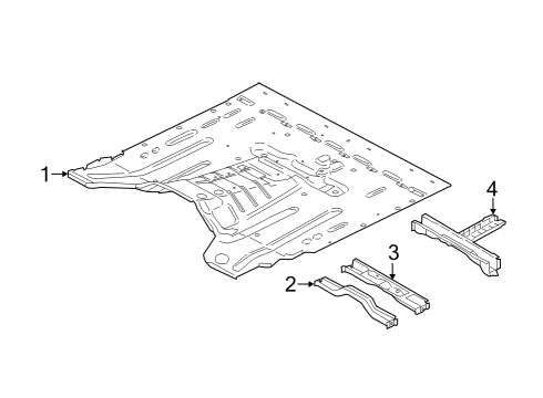 2023 Ford E-Transit Floor & Rails Diagram