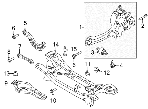 2015 Ford C-Max Rear Suspension, Control Arm Diagram 1 - Thumbnail