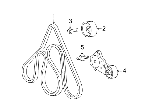 2004 Mercury Marauder Belts & Pulleys Diagram