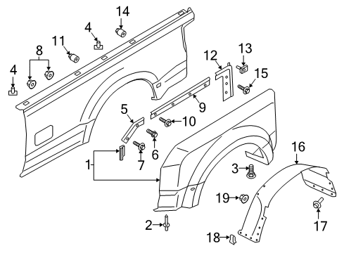 2019 Ford F-350 Super Duty Nut - Adjusting Screw Diagram for -W707739-S439