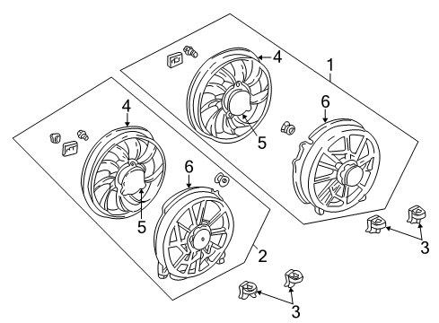 2004 Mercury Sable Cooling System, Radiator, Water Pump, Cooling Fan Diagram