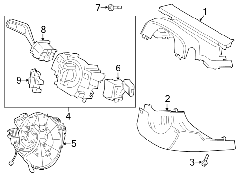 2020 Lincoln Aviator SHROUD ASY - STEERING COLUMN Diagram for LC5Z-3530-CA