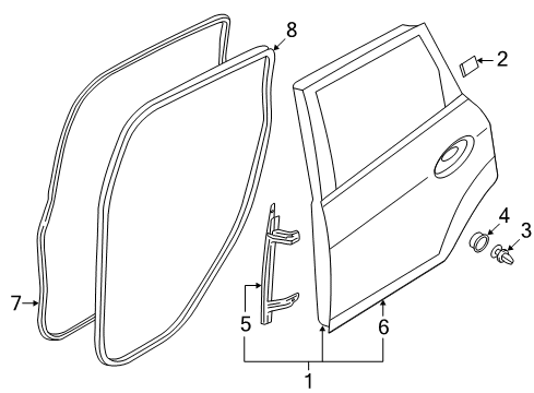 2014 Ford C-Max Rear Door Diagram