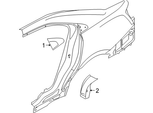 2016 Ford Special Service Police Sedan Exterior Trim - Quarter Panel Diagram