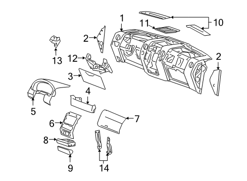 2007 Lincoln Mark LT Instrument Panel Diagram