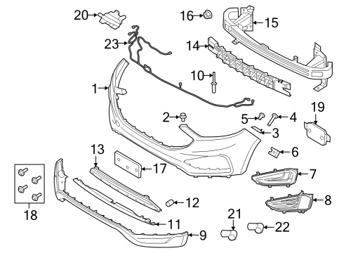 2019 Ford Edge Front Bumper Diagram 2 - Thumbnail