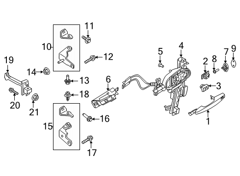 2020 Ford Escape Front Door - Glass & Lock Diagram 2 - Thumbnail