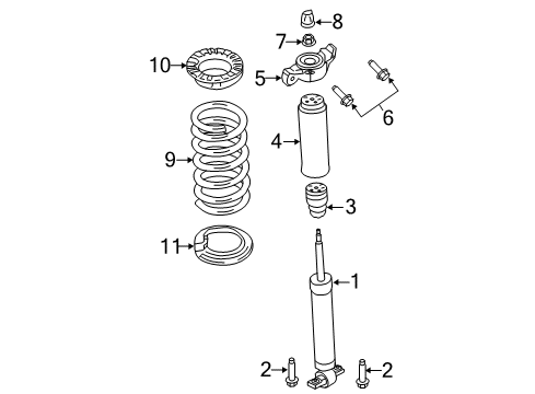 2018 Ford Mustang Shocks & Components - Rear Diagram 3 - Thumbnail