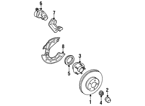 1996 Ford Mustang Front Brakes Diagram