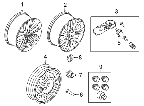 2019 Lincoln MKC Wheels Diagram 3 - Thumbnail