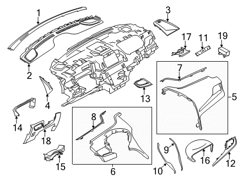 2015 Lincoln MKC Cover - Instr. Panel - Co-Driver Diagram for EJ7Z-7804321-AA