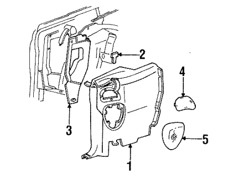 1996 Ford Mustang Speaker Assembly Diagram for F4ZZ-18808-G