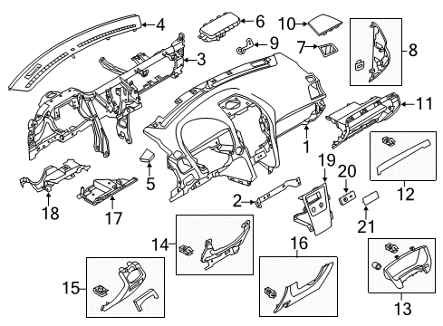 2019 Ford Police Interceptor Utility Box Assembly - Stowage Diagram for DB5Z-7806202-AB