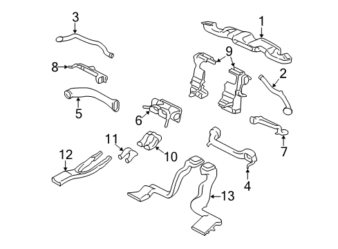 2001 Lincoln LS Duct Heater Diagram for YW4Z18C420BA