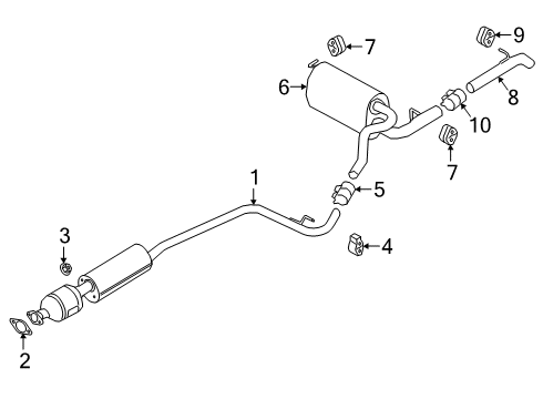 2023 Ford Transit Connect Exhaust Components Diagram