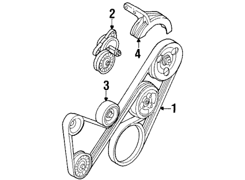 1999 Mercury Cougar Belts & Pulleys Diagram