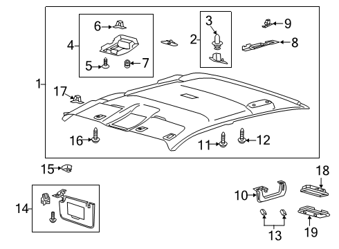 2023 Ford Ranger LAMP ASY - INTERIOR Diagram for H1BZ-13776-B