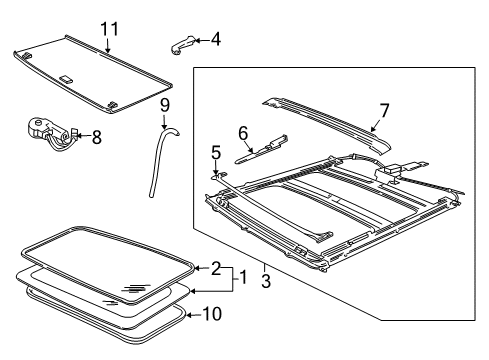 2007 Ford F-150 Sunroof, Body Diagram 2 - Thumbnail