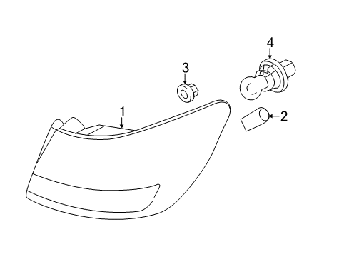 2011 Lincoln MKZ Lamp Assembly - Rear Diagram for 9H6Z-13405-A