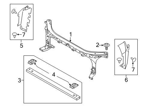 2018 Lincoln Navigator Radiator Support Diagram