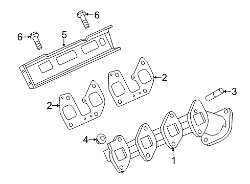 2022 Ford F-250 Super Duty Exhaust Manifold Diagram