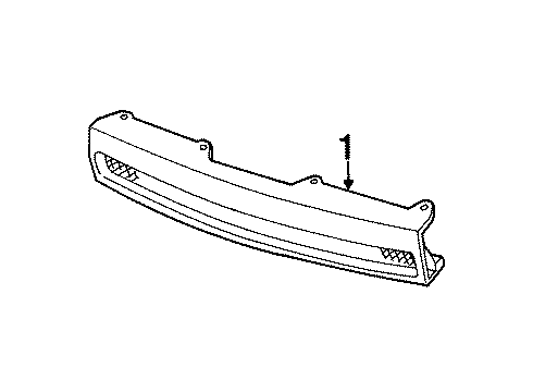 1998 Mercury Villager Grille - Radiator Diagram for F6XZ-8200-BAW