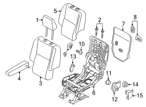 2019 Ford Transit Connect COVER ASY - REAR SEAT BACK Diagram for KT1Z-1766601-GD