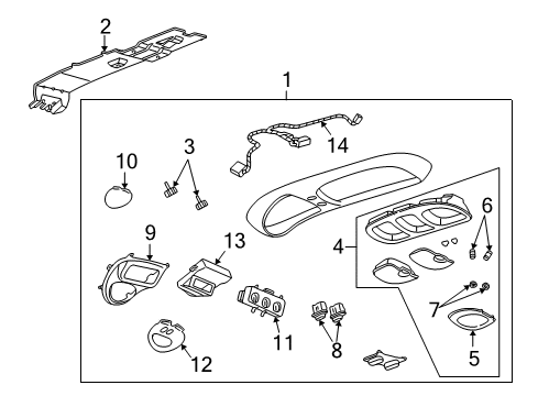 1999 Ford Expedition A/C & Heater Control Units Diagram