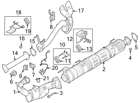 2023 Ford F-350 Super Duty Exhaust Pipe Mountin Bracket Diagram for HC3Z-5K222-B