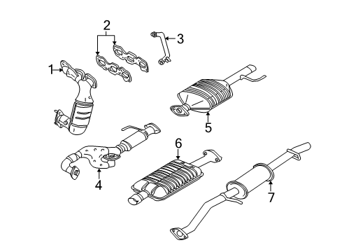 2007 Ford Escape Exhaust Components Diagram