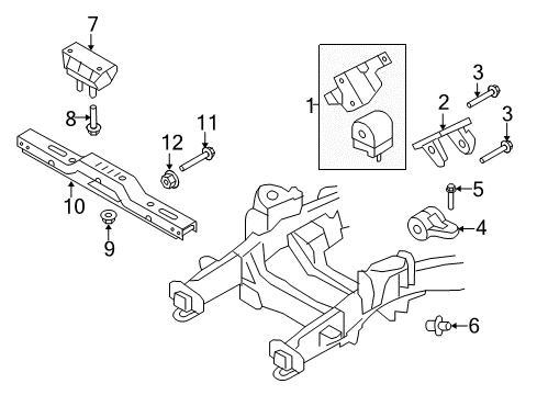 2007 Lincoln Navigator Engine & Trans Mounting Diagram