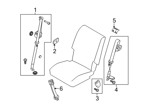 2016 Ford Flex Rear Seat Belts Diagram 2 - Thumbnail