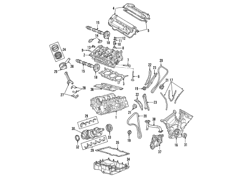 2005 Mercury Mariner Engine Parts & Mounts, Timing, Lubrication System Diagram 4 - Thumbnail