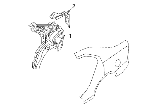 2009 Ford Fusion Inner Structure - Quarter Panel Diagram