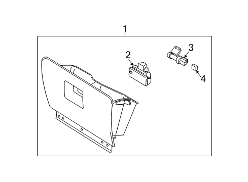 2016 Ford Expedition Box Assembly - Glove Compartment Diagram for FL1Z-7806024-CC