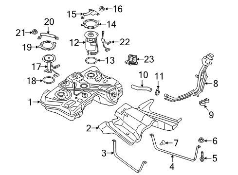 2016 Ford Focus Fuel Pump Assembly Diagram for AG9Z-9350-B