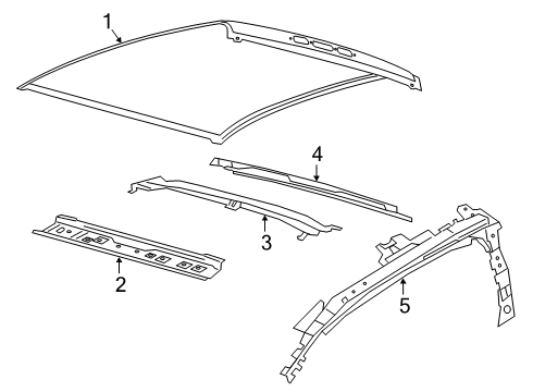 2023 Ford Ranger Roof & Components Diagram