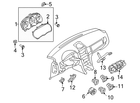 2010 Lincoln MKZ Switches Diagram 1 - Thumbnail