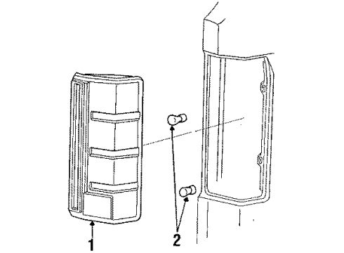 1989 Ford Bronco Combination Lamps Diagram