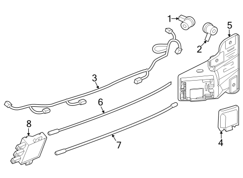 2024 Lincoln Navigator Electrical Components - Rear Bumper Diagram