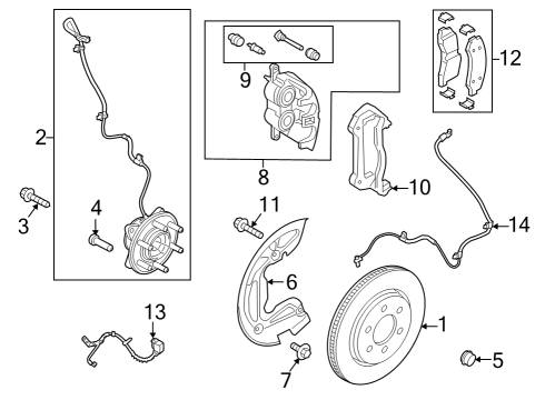 2023 Ford F-150 Lightning Front Brakes Diagram